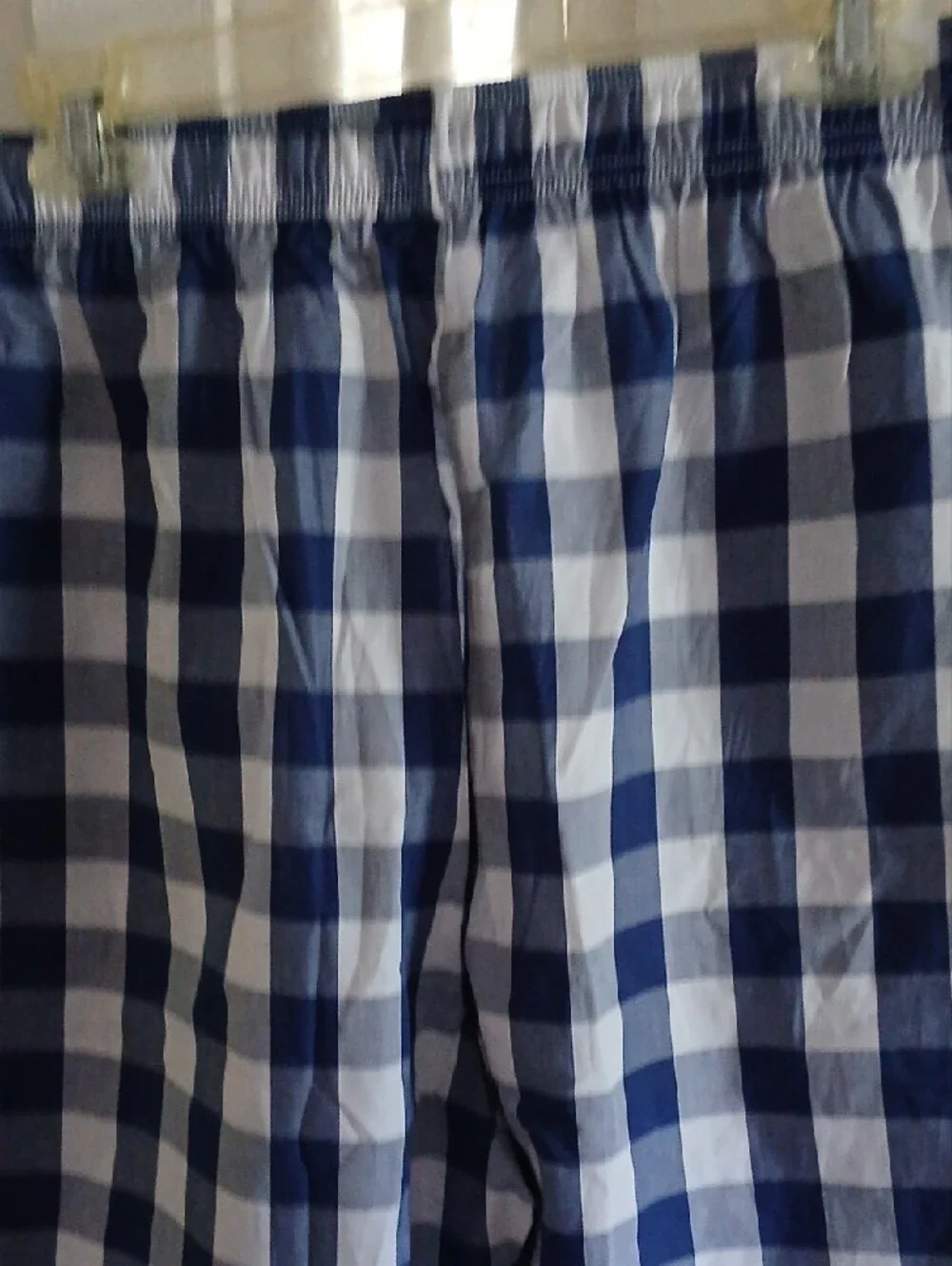 Nautica Navy and White Check Swim Trunks